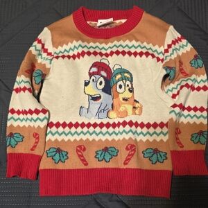 Lucy Red and Tan Sweater